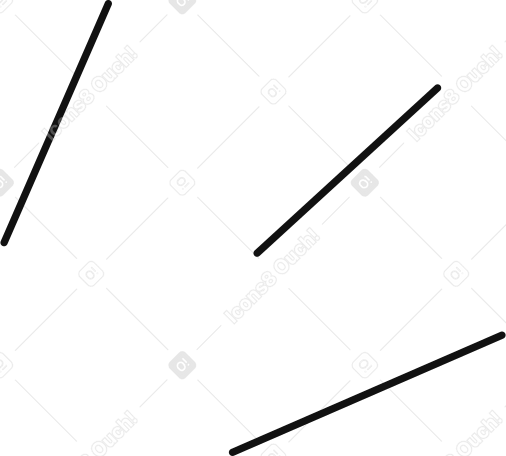 три черные линии в PNG, SVG