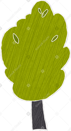 big green tree Illustration in PNG, SVG