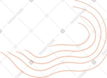 Wavy beige lines PNG, SVG