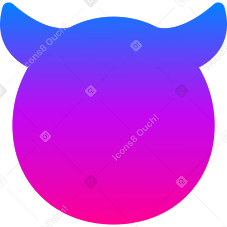 Blue devil Illustration in PNG, SVG