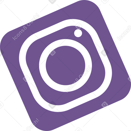 Purple instagram icon PNG, SVG