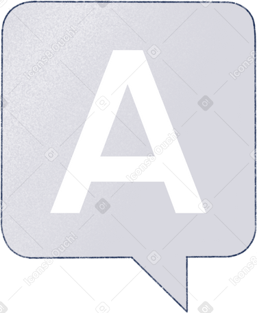 speech bubble with letter a PNG, SVG