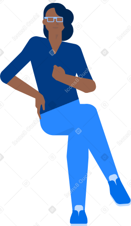 woman sitting frontview PNG, SVG