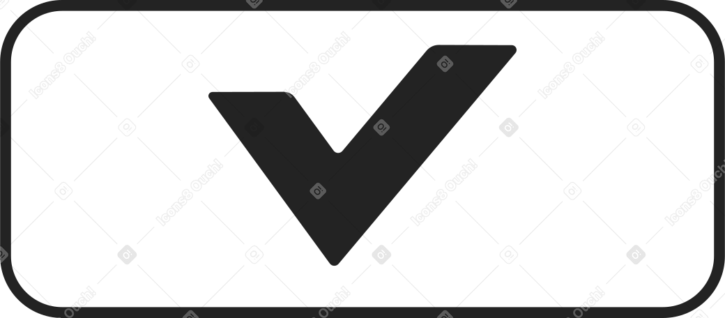 button with check mark Illustration in PNG, SVG