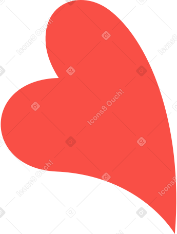 red small heart PNG, SVG