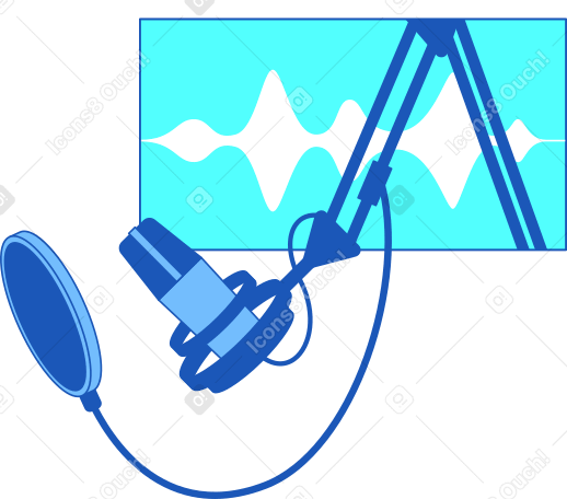 frame with microphone PNG, SVG