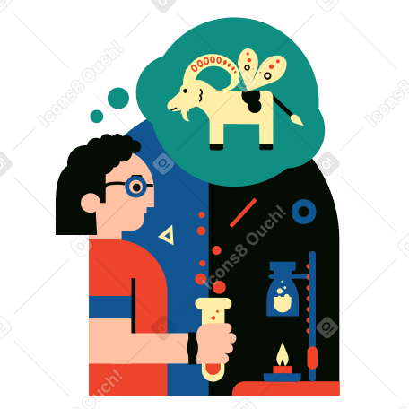 Scientific experiments Illustration in PNG, SVG