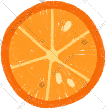 Orange half PNG, SVG