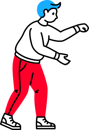 man lifting the lid Illustration in PNG, SVG