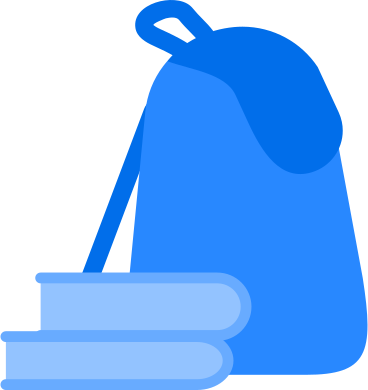 Student backpack and two books PNG, SVG