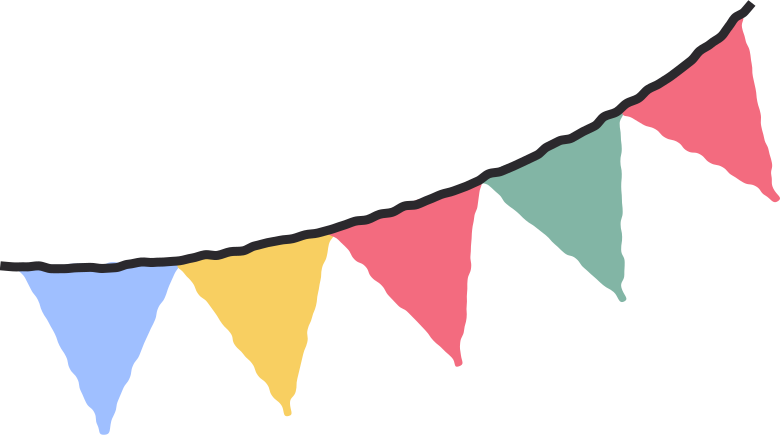 colorful flags Clipart illustration in PNG, SVG