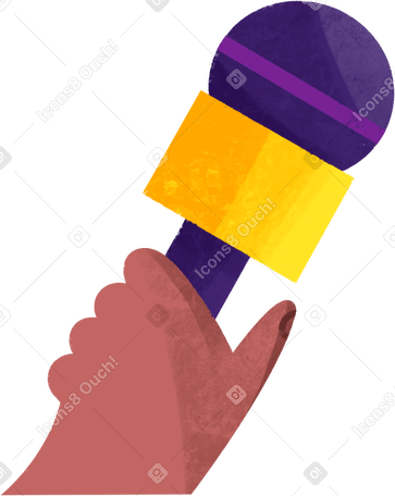 hand holding a microphone PNG、SVG