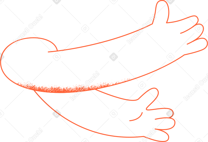 hands Illustration in PNG, SVG