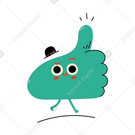 The character thumb up Illustration in PNG, SVG