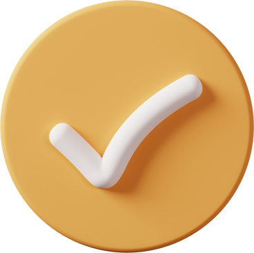round check mark yellow PNG, SVG