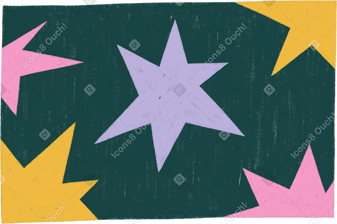 dark green gift box with stars Illustration in PNG, SVG