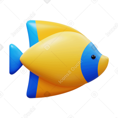 3D fish Illustration in PNG, SVG