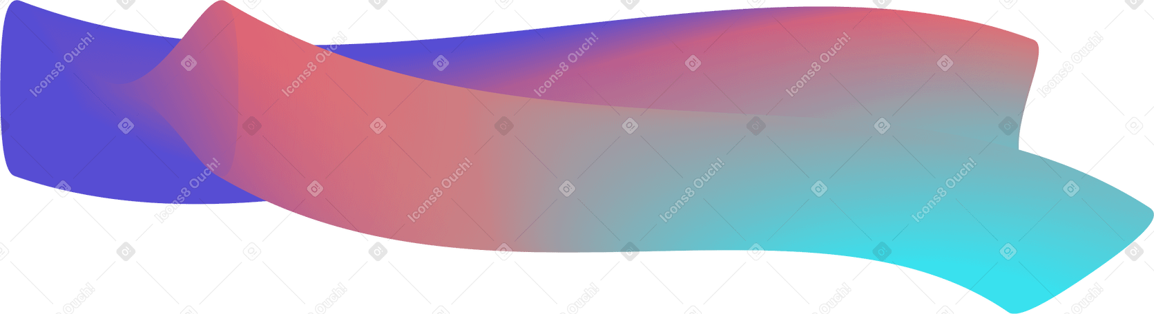 colorful wave PNG、SVG