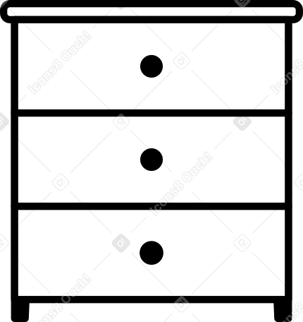 세 개의 서랍이 있는 서랍장 PNG, SVG