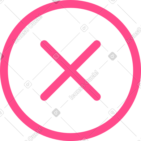 pink cross in a circle PNG, SVG