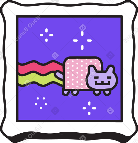 portrait of an animal cat Illustration in PNG, SVG