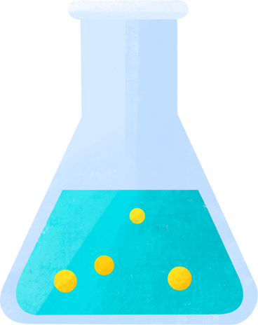 medical flask with blue liquid PNG, SVG