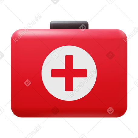 3D doctors bag PNG, SVG