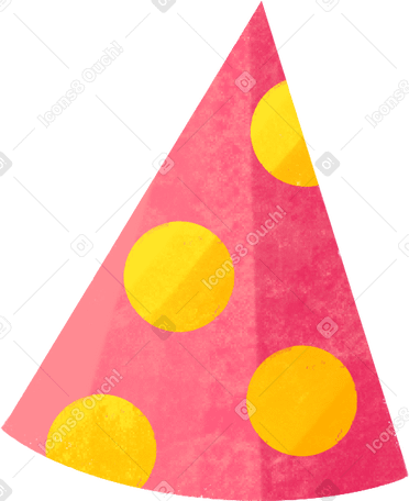 polka dot party hat Illustration in PNG, SVG