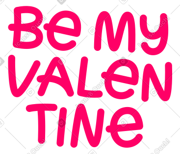 Lettering be my valentine PNG, SVG