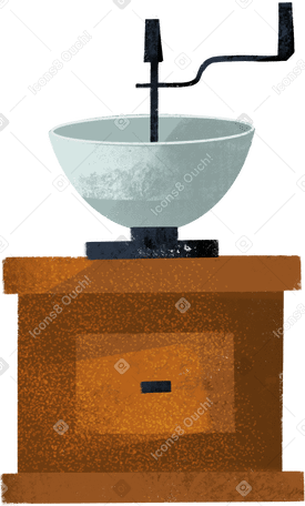 wooden coffee grinder with handle в PNG, SVG