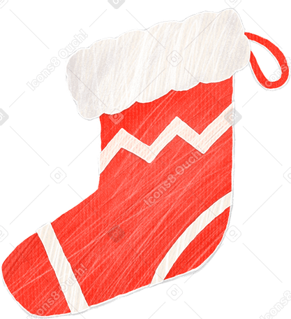christmas red sock PNG, SVG
