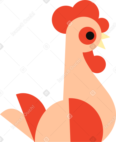 cockerel Illustration in PNG, SVG