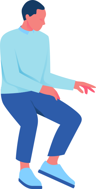 seated man PNG, SVG