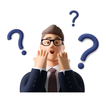 Man confused by a lot of questions PNG, SVG