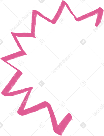 half of a big pink starburst Illustration in PNG, SVG