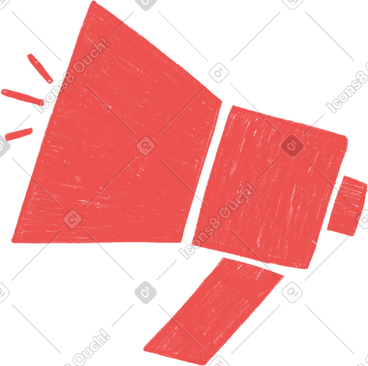 Red megaphone PNG, SVG