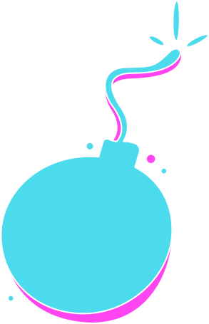 blue bomb Illustration in PNG, SVG