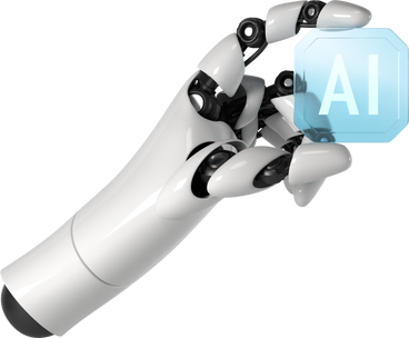 Robot hand with ai icon в PNG, SVG