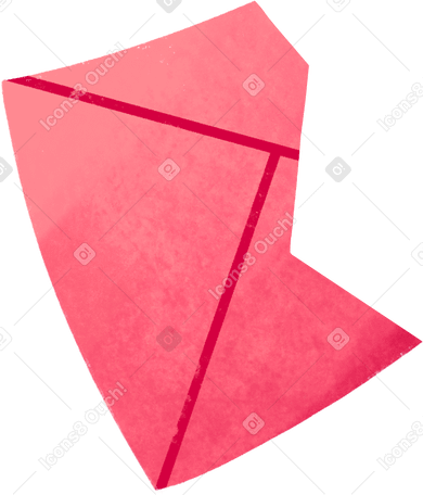 left side of the torn red envelope PNG, SVG