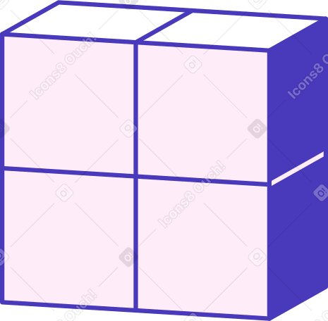 立方体块 PNG, SVG