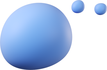 Blue round thought bubble PNG, SVG