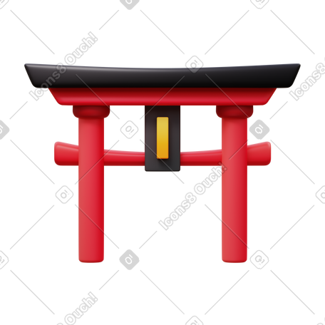 3D torii PNG, SVG