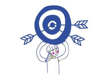 Woman holding bullseye with arrows PNG, SVG