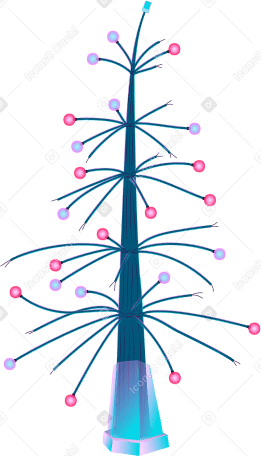 Árvore de natal feita de arame PNG, SVG