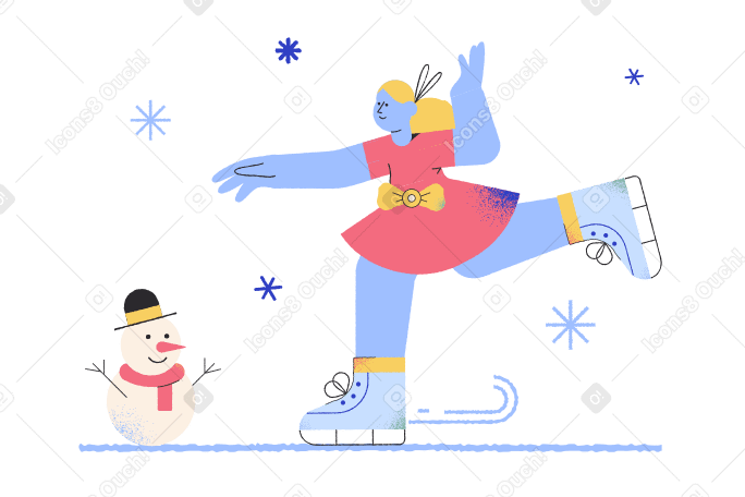 Figure skating Illustration in PNG, SVG