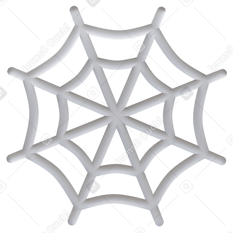 3D spiderweb Illustration in PNG, SVG