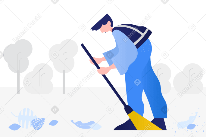 Street cleaner  Illustration in PNG, SVG