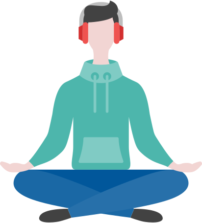 meditating man Illustration in PNG, SVG