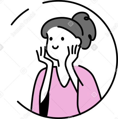 woman in the mirror PNG, SVG