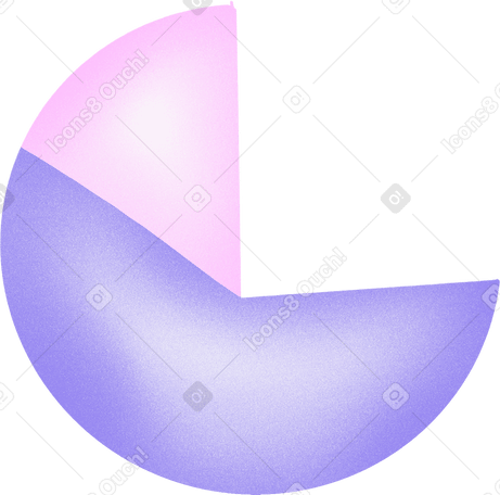 part of a pie chart PNG、SVG